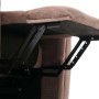 Berlinlodge Massage-Fernsehsessel HxBxT 138x86x168 cm Sitzhöhe 49 cm Liegefunktion Aufstehhilfe Heizfunktion Stoff  Chenille Braun Massagesessel_8