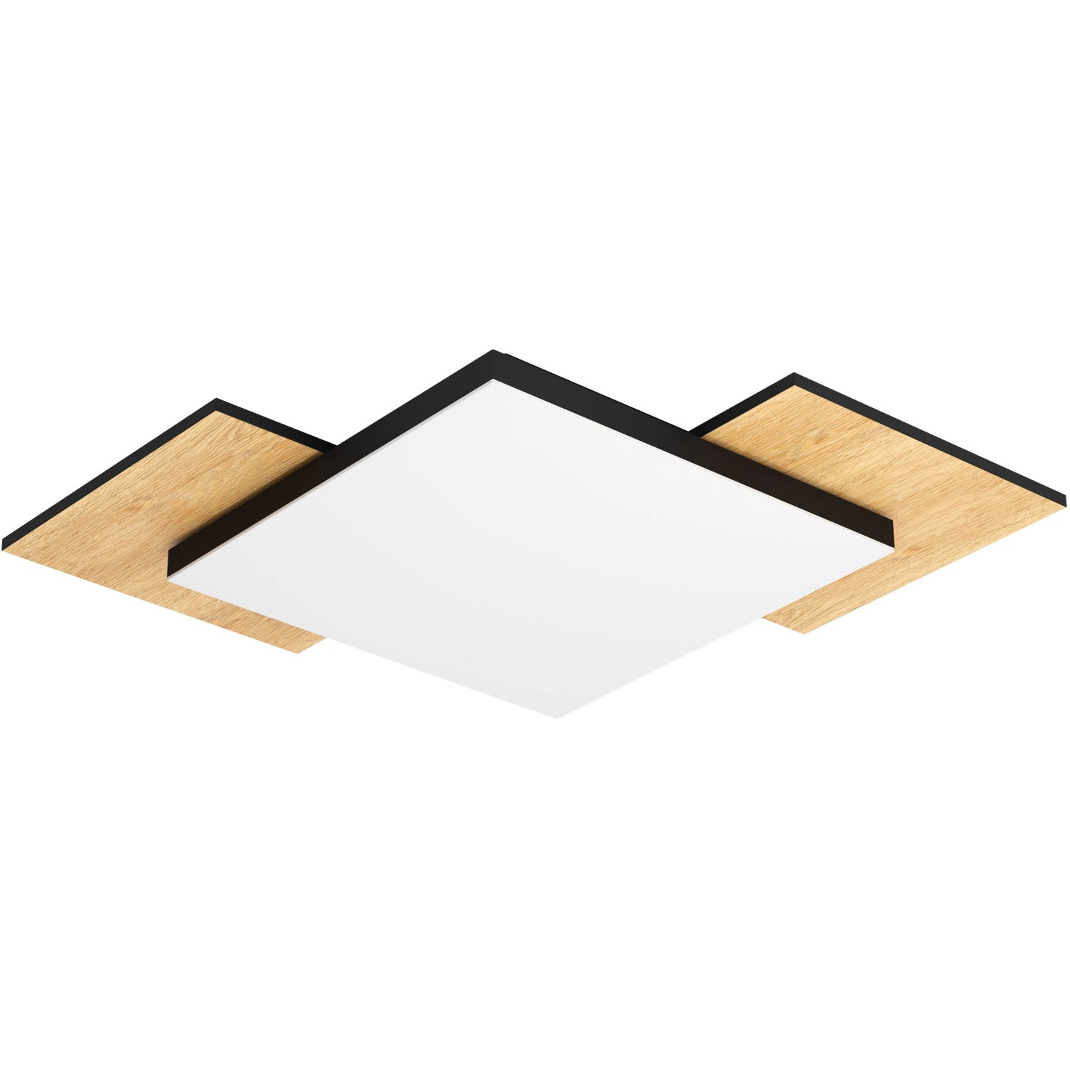 Eglo LED-Deckenleuchte Tamuria 6 cm x 64,5 cm x 64,5 cm Schwarz-Braun-Weiß