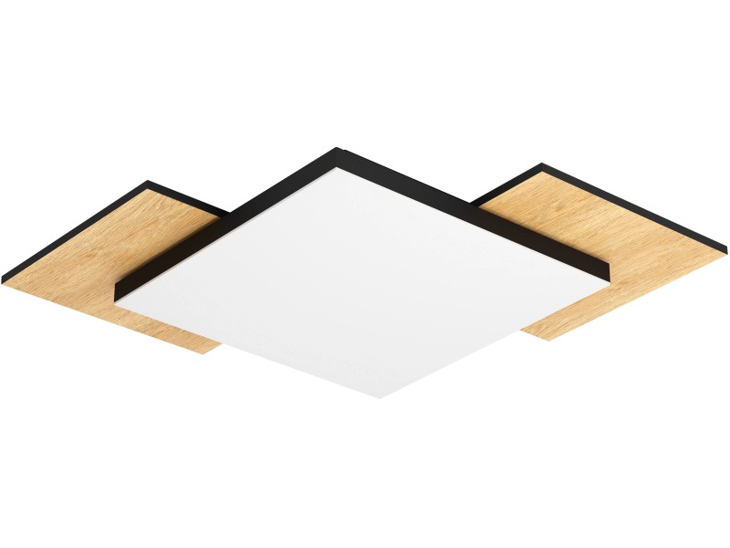 Eglo LED-Deckenleuchte Tamuria 6 cm x 64,5 cm x 64,5 cm Schwarz-Braun-Weiß  kaufen bei OBI