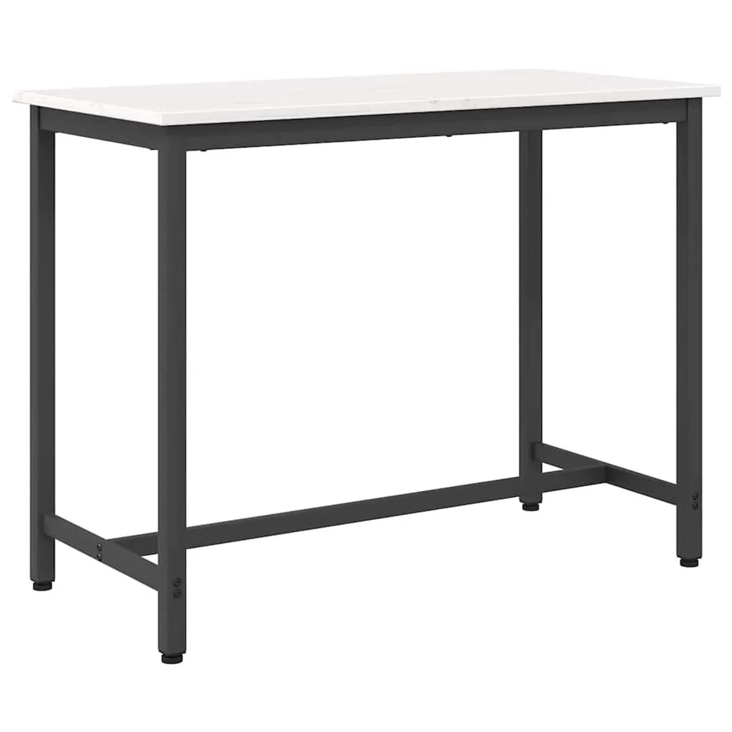 vidaXL Tisch Weiß 100 x 50 x 77 cm Ingenieure Holz und Stahl 873785