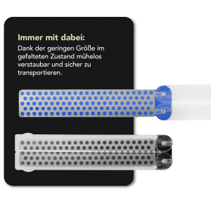 DMT Diafold Diamant-Taschenschleifstein, extra grob/grob, zusammengeklappt.