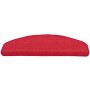 Rote Sisal Stufenmatte, Pergamon Natur, 24x65cm, für Treppen, 15er Set.