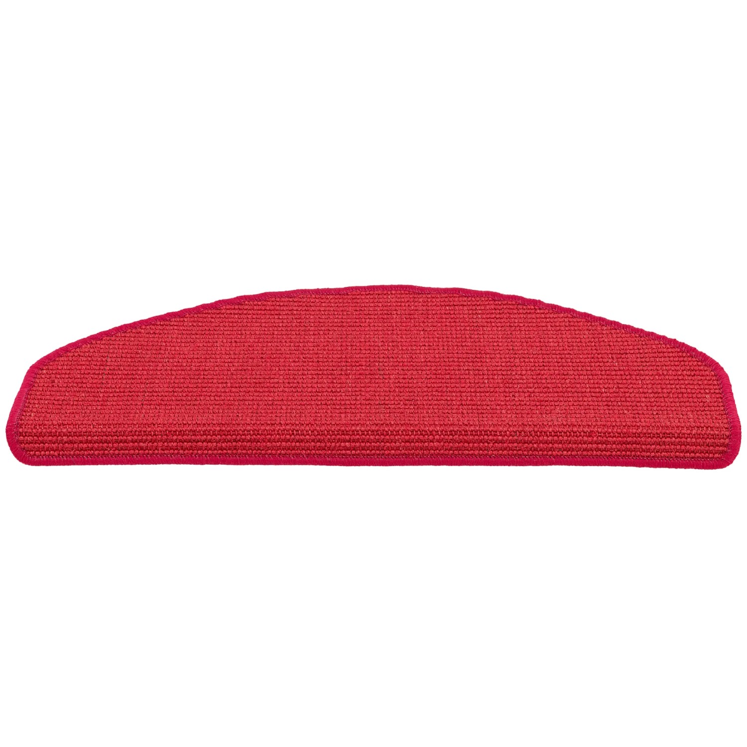 Rote Sisal Stufenmatte, Pergamon Natur, 24x65cm, für Treppen, 15er Set.