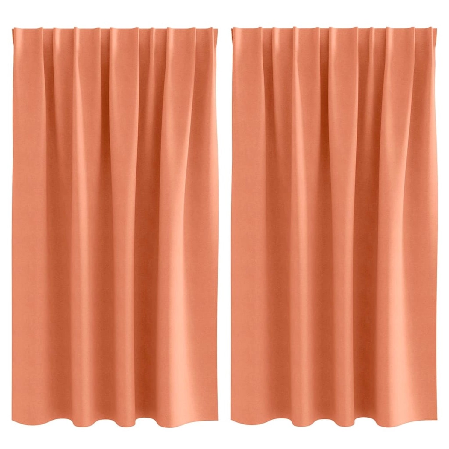 vidaXL Verdunkelungs-Vorhänge mit Ringen Terrakotta Polyester 4107523 günstig online kaufen