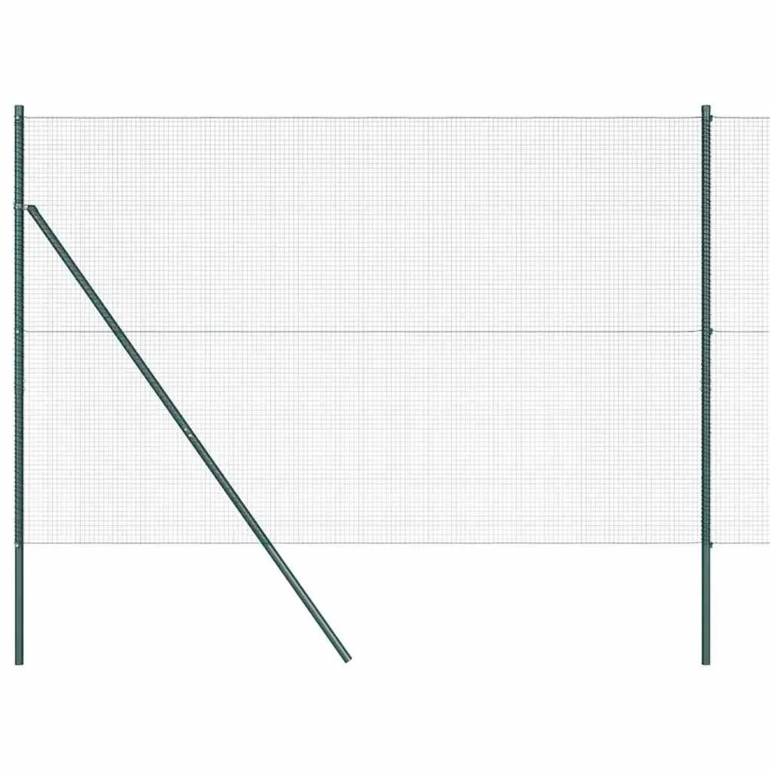 vidaXL Zaunpfosten Grün 10 x 1,5 m 16 x 16 mm Gitter Stahl und PVC 3351703 günstig online kaufen
