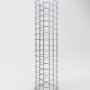 Eckige Gabiona Gabionen-Säule, 80x17x17cm, Maschenweite 5x5cm, zur dekorativen Gartengestaltung.