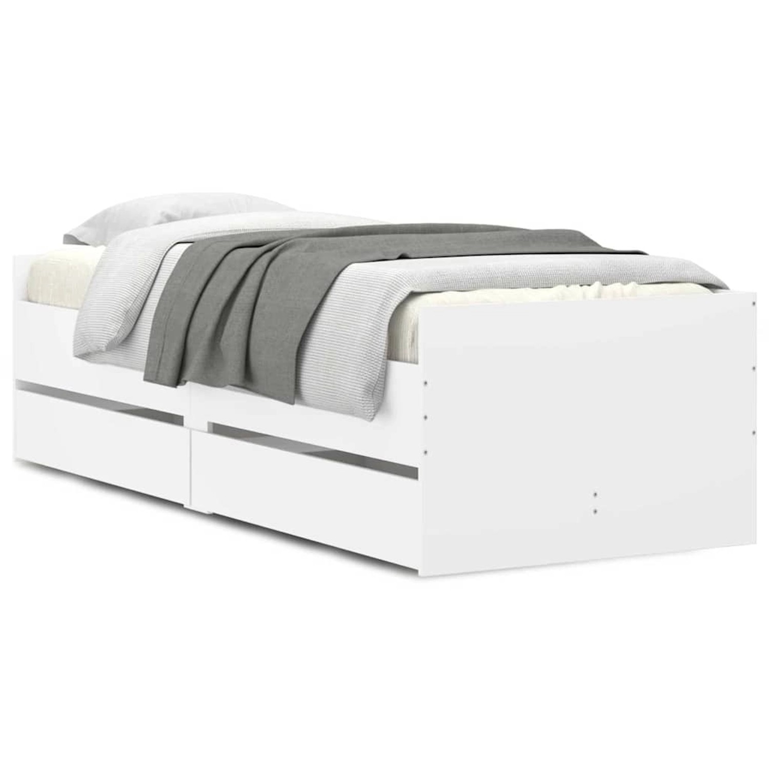 vidaXL Bett mit Schubladen Weiß 75x190 cm 3207357 günstig online kaufen