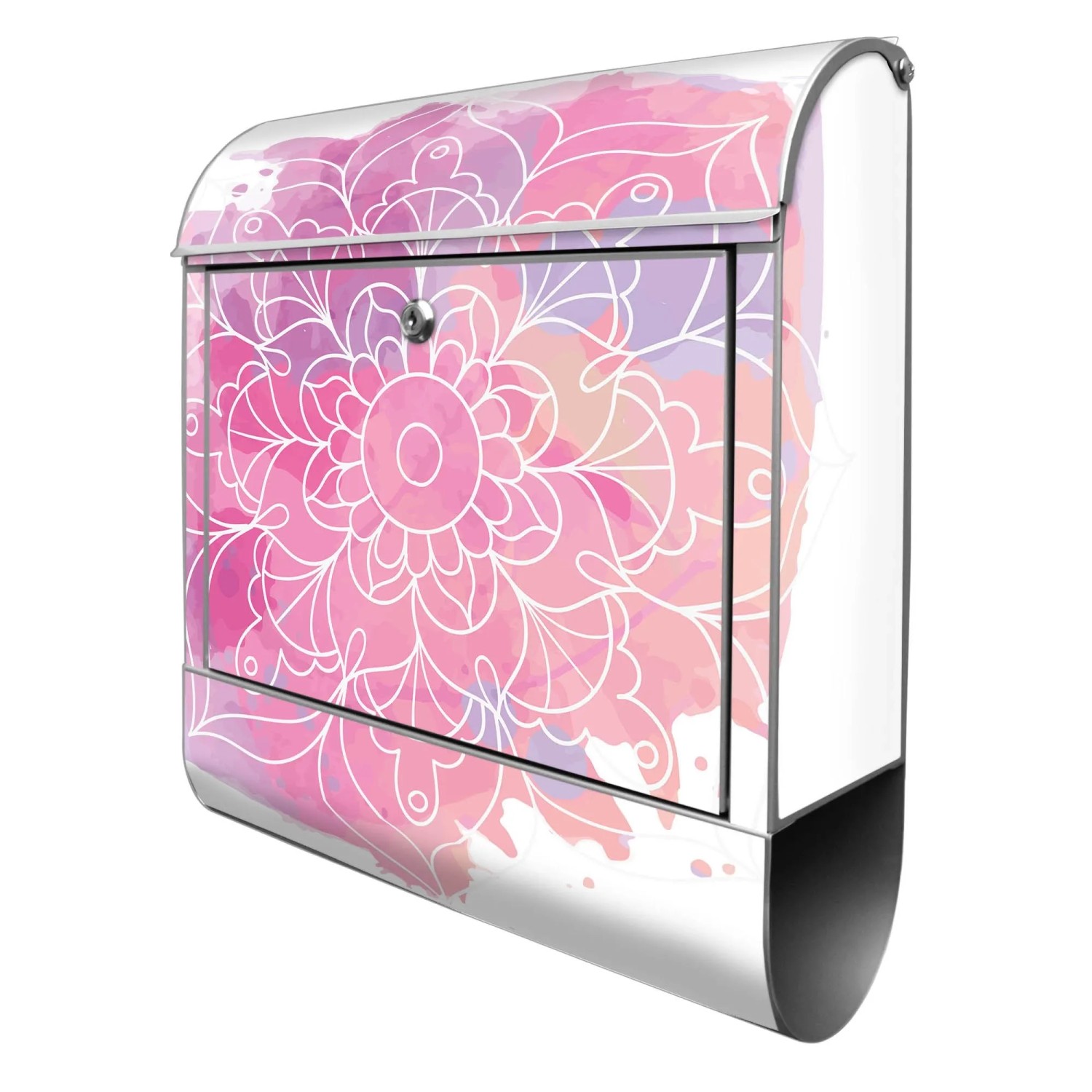 Banjado Design Briefkasten Silber Pulverbeschichtet 39x47x14cm 2 Schlüssel günstig online kaufen