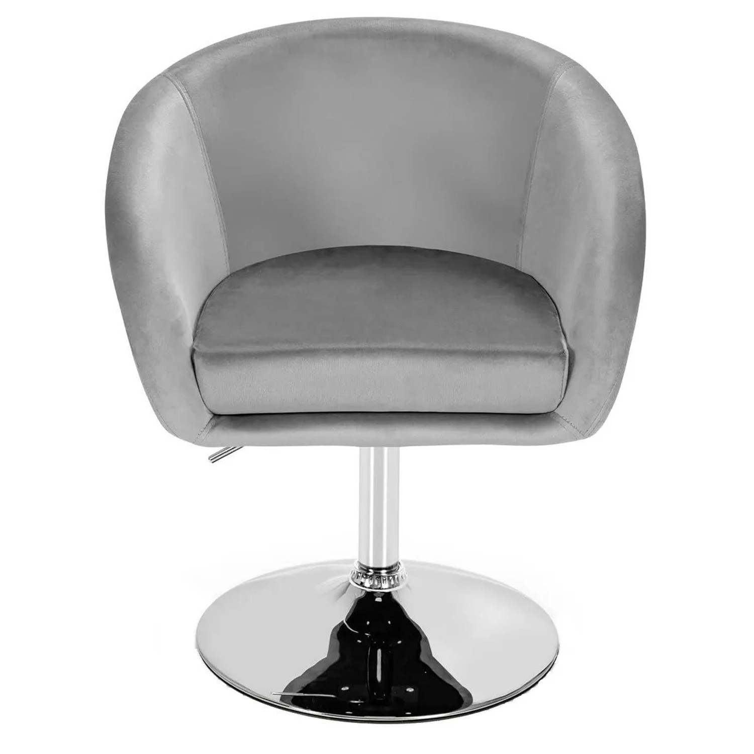 Costway Akzentstuhl Höhenverstellbarer 360° Drehbar Bis 120 kg Grau