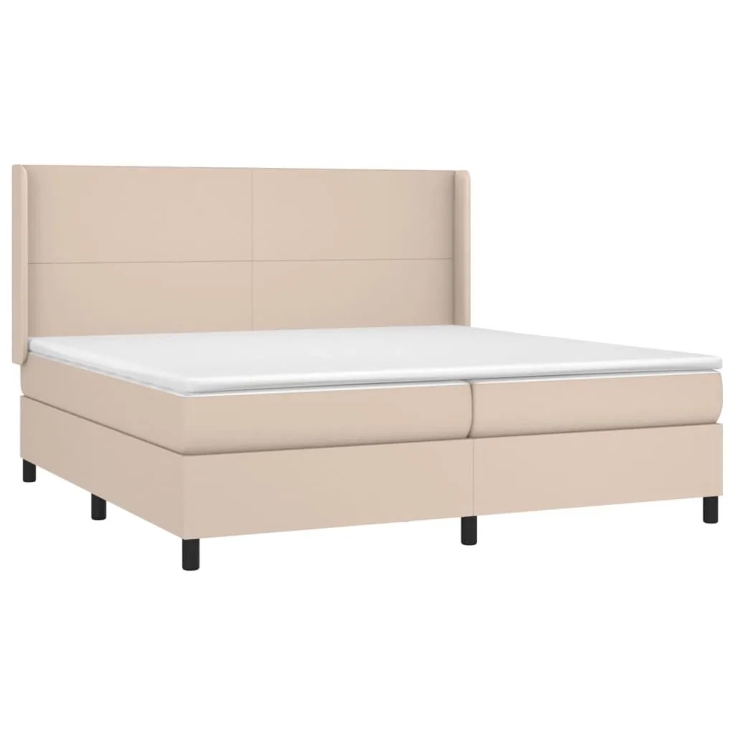 vidaXL Boxspringbett mit Matratze & LED Cappuccino-Braun 200x200cm 3139288