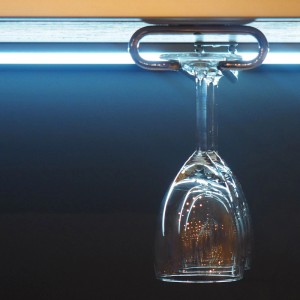 Emuca Glashalter 1-Zeilig Länge 280 mm Stahl Verchromt