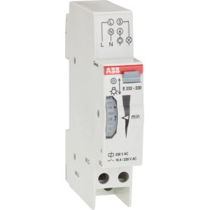 ABB Treppenlichtzeitschalter für automatische Beleuchtung im Treppenhaus, Zeiteinstellung 1-7 min.