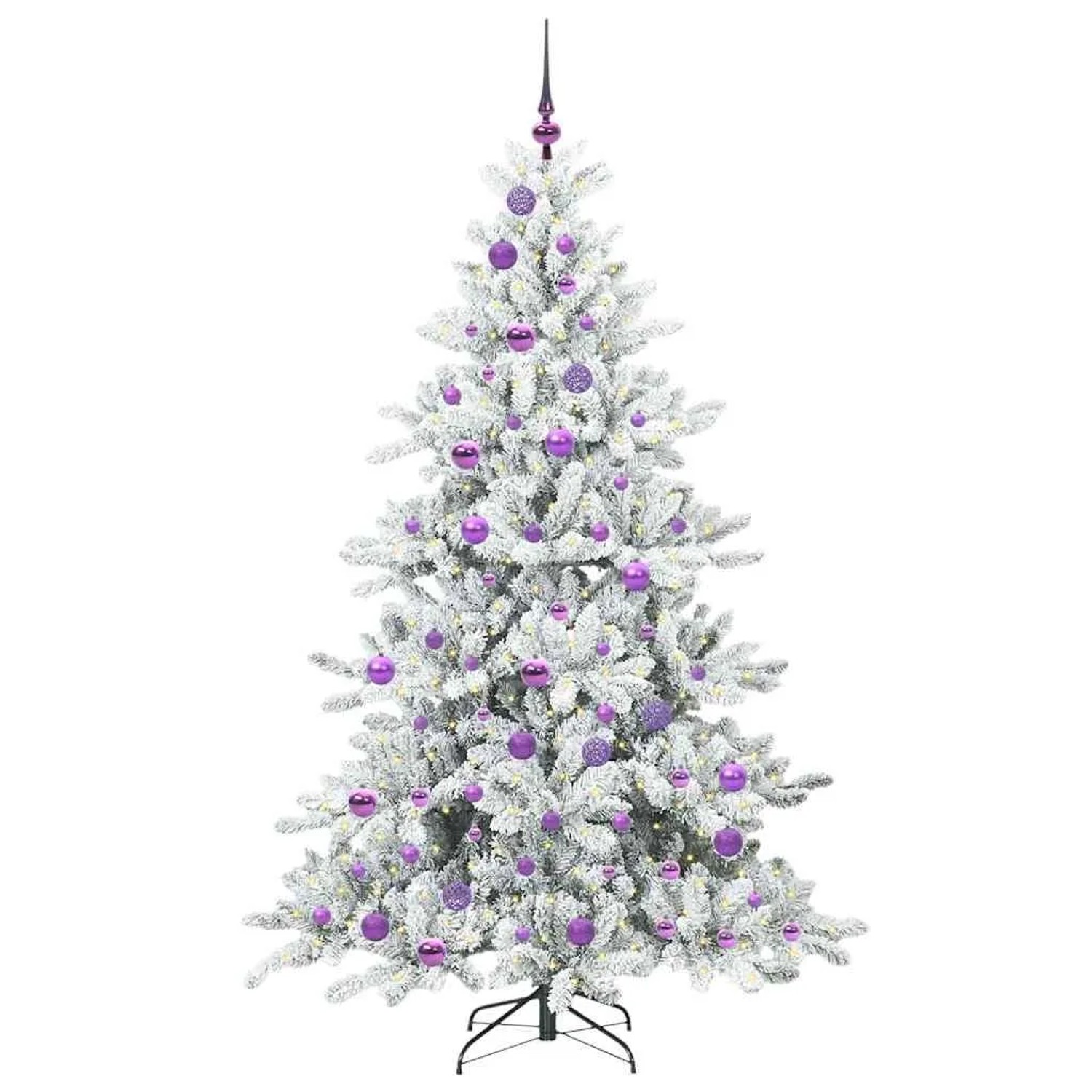 vidaXL Künstlicher Klappbarer Weihnachtsbaum mit 300 LEDs 180 cm PVC 3397724