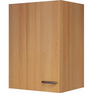Flex-Well Classic Oberschrank Nano, 40 cm, Buche Nachbildung. Küchen-Hängeschrank mit Bügelgriff.