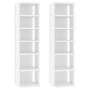 vidaXL Schuhschränke 2 Stk Weiß 27,5x27x102 cm Holzwerkstoff 808486