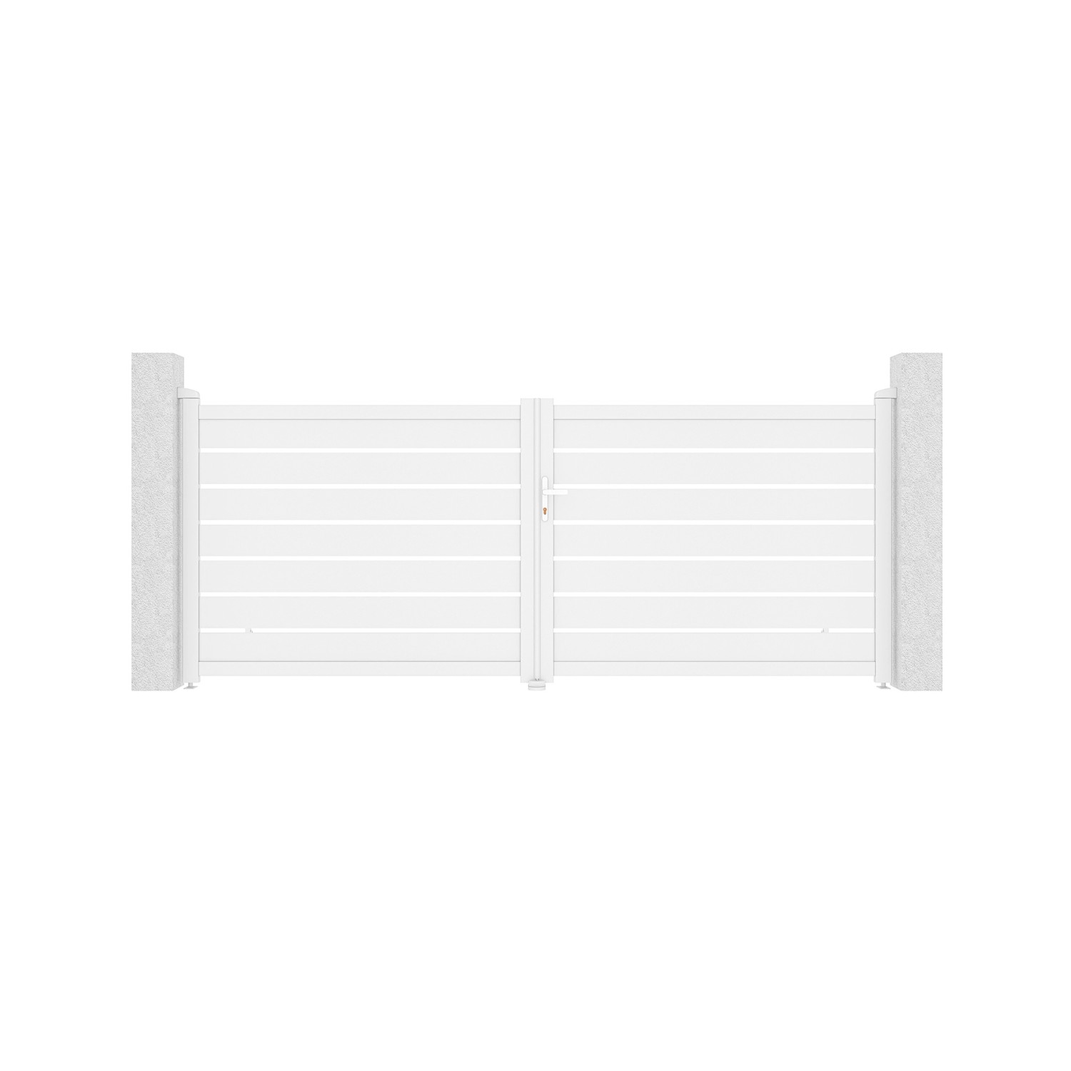 Casanoov Flügeltor 3 5M Vogel H 140Cm Weißaluminium & 2 Pfosten 15X15Cm H 1 günstig online kaufen