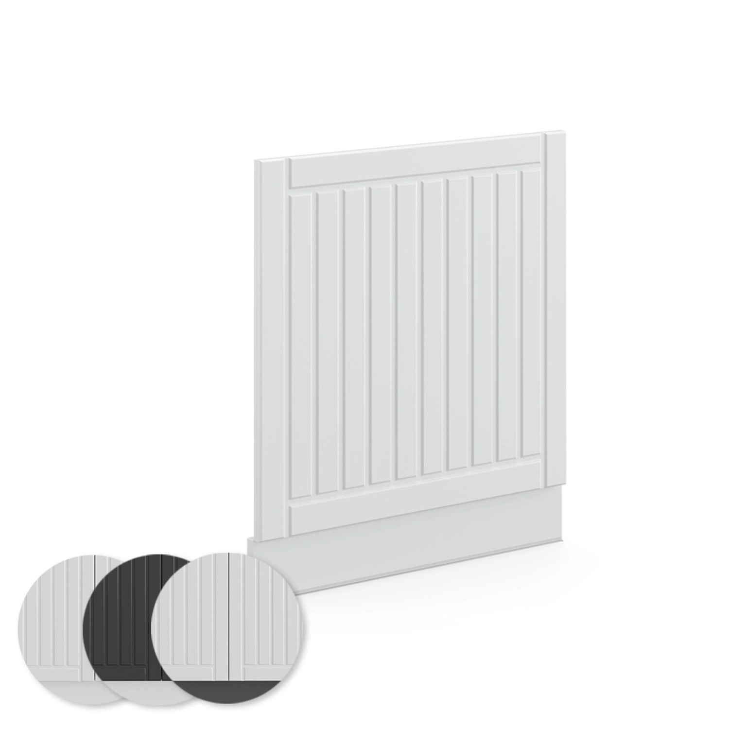 Vicco Frontblende Fame-Line, Landhaus Weiß, 60 cm, für Küchenschrank