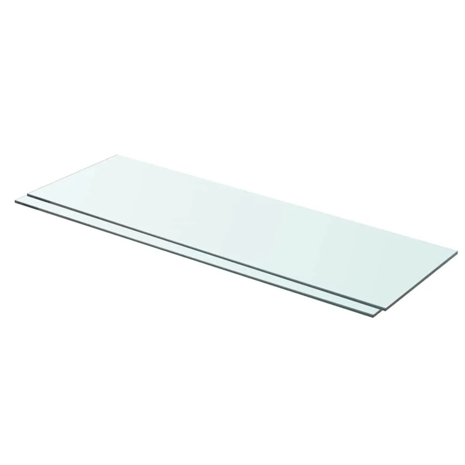 vidaXL Regalböden 2 Stk Glas Transparent 80x25 cm 3051575
