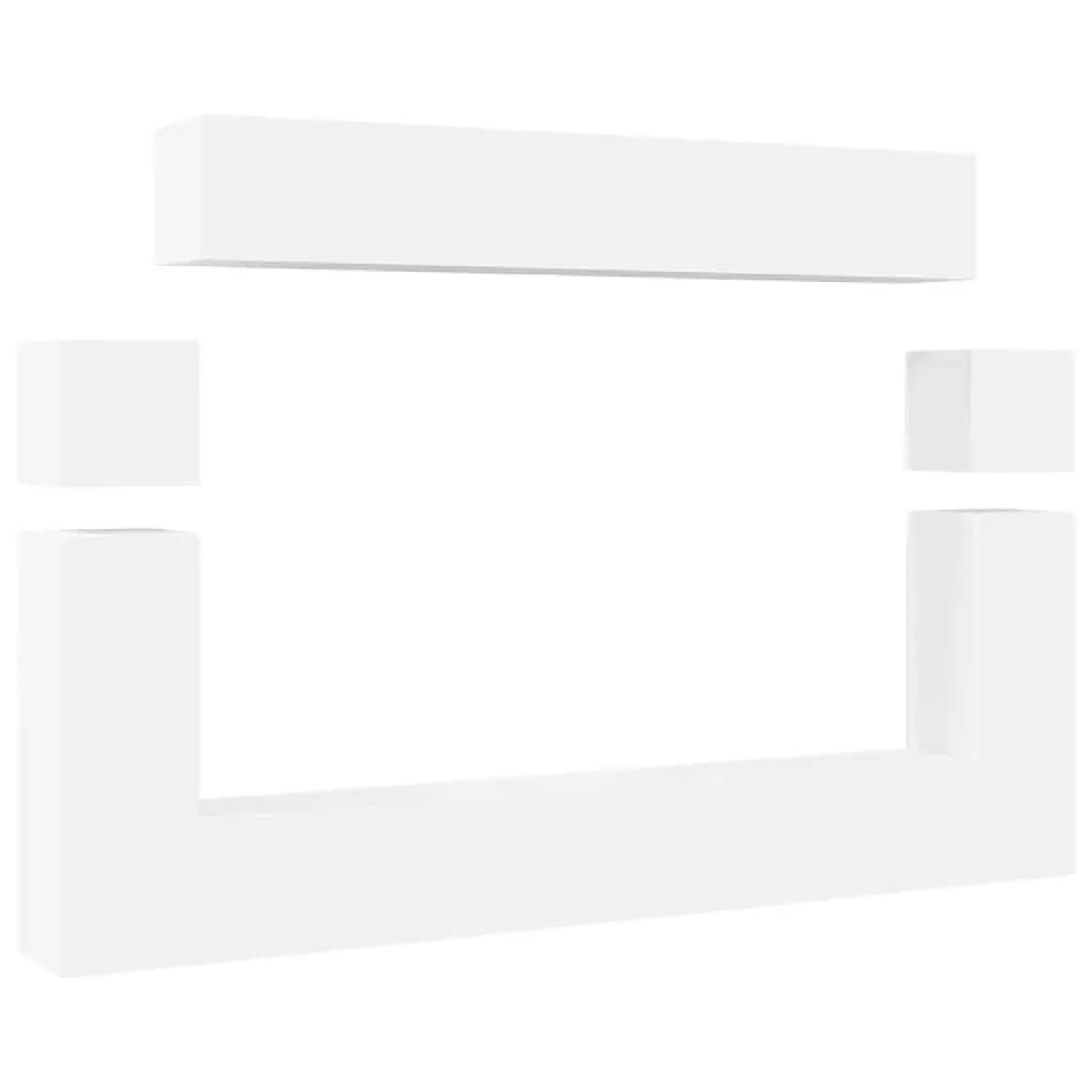 vidaXL 8-Tlg TV-Schrank-Set Weiß Holzwerkstoff 3078725 günstig online kaufen