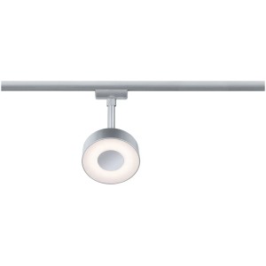 Paulmann Urail LED Schienenspot Circle, chrom matt, an Schiene. Deckenspot für Schienensysteme.