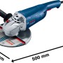 Bosch Professional Winkelschleifer GWS 20-230 J mit Trennscheibe und Zusatzhandgriff.