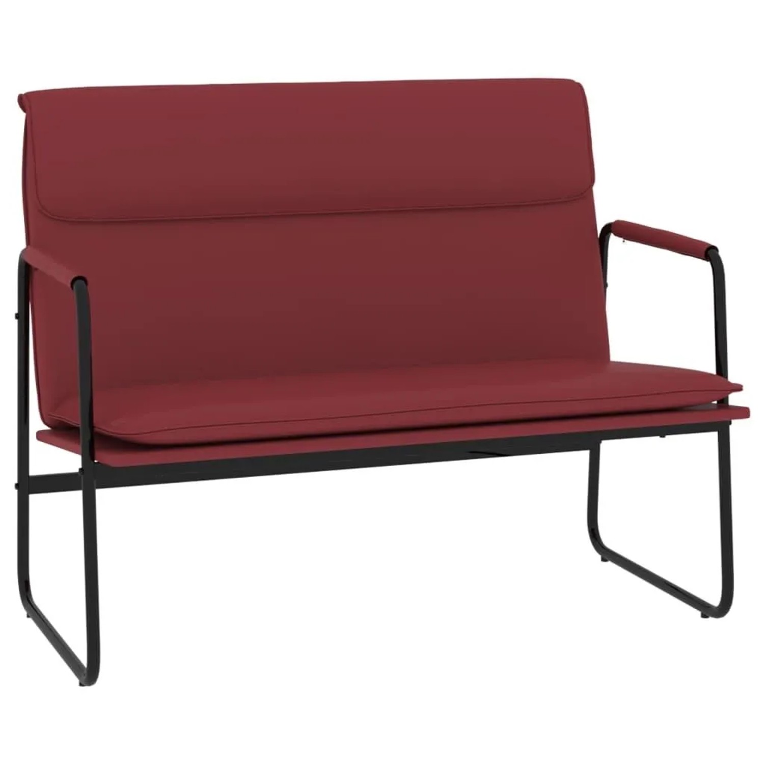 vidaXL Sitzbank Weinrot 100x64x80 cm Kunstleder 351370