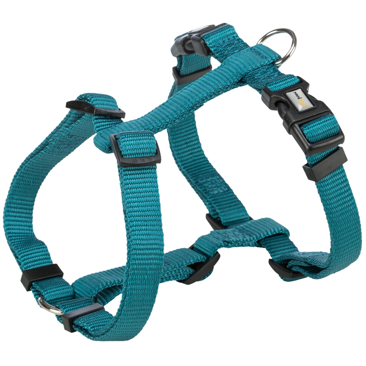 Jollypaw Gurtband H-Geschirr 40 - 65 cm x 15 mm Petrol