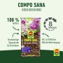 Compo Sana Orchideenerde, 5 l, torffrei im Sack mit Orchideenblüten.