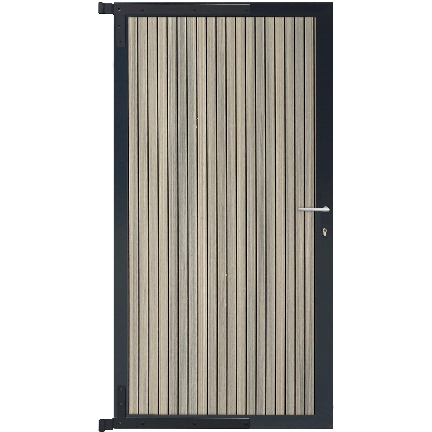 GartenLand Steckzauntor Shadowline Vertikal ca. 90 x 175 cm WPC Amethystgra günstig online kaufen