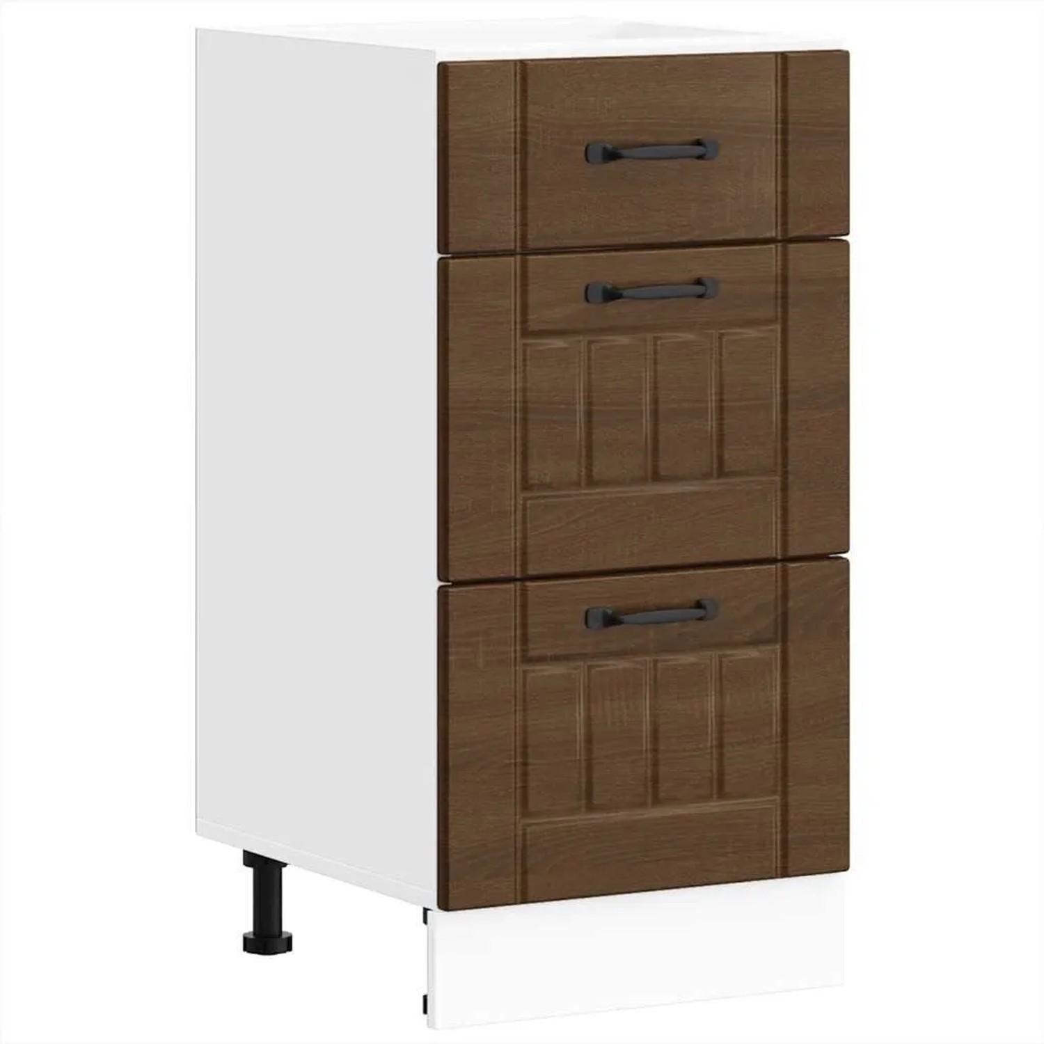 DELUKE Küchenunterschrank MARO Braun Eichen-Optik 40x46x81,5cm Küche Unterschrank Mit Schublade