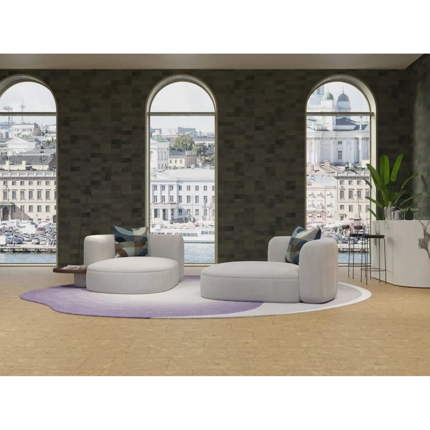 Granorte Kork Wandfliese Wabi Elements Water mit CORKGUARD-Oberfläche
