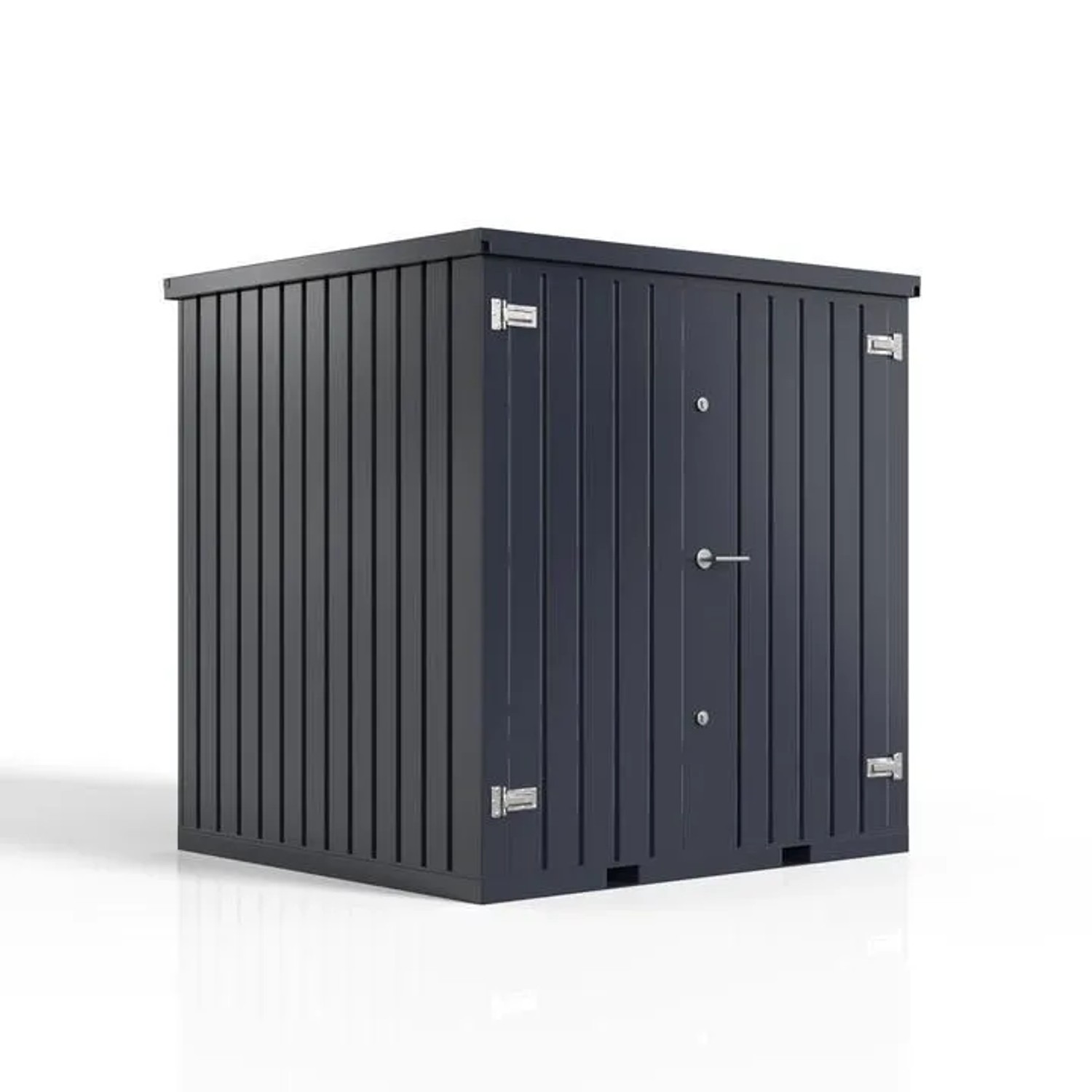 LagercontainerXXL 2m Lagercontainer mit Doppeltür & Doppelverriegelung RAL7 günstig online kaufen