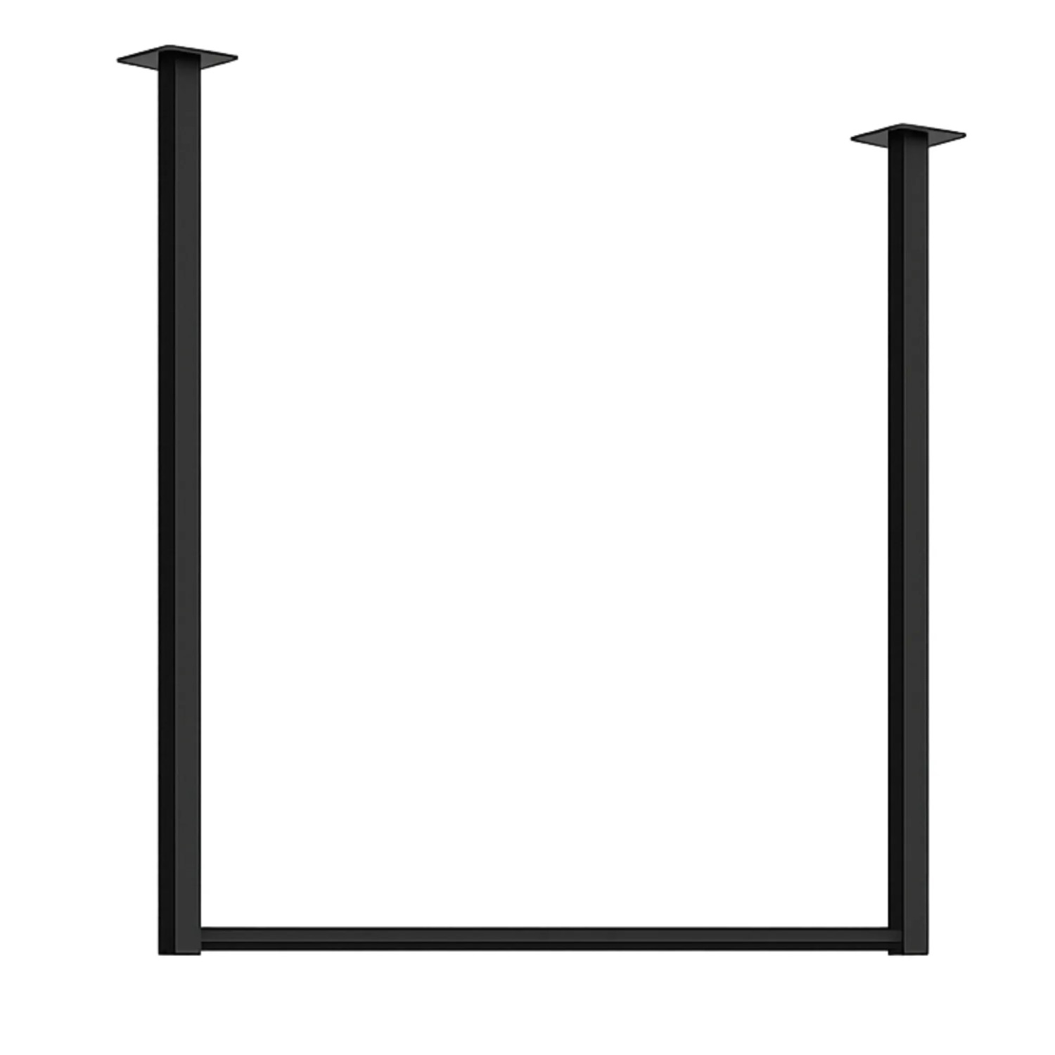 DELUKE Kleiderstange BEN Deckenmontage 80x7x80cm Metall Schwarz Industrie-Design Garderobenstange Wandmontage