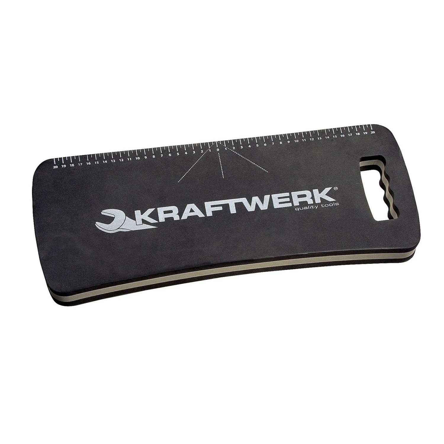 Kraftwerk Knie- und Sitzunterlage 470 mm x 200 mm x 30 mm Schwarz