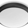 Schwarze Philips LED Deckenleuchte Doris, 6W, 2700K, IP44. Runde Form mit weißem Lichtelement.