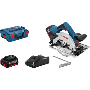 Bosch Professional Akku-Kreissäge GKS 18 V-57 mit Akkus, Ladegerät und L-Boxx
