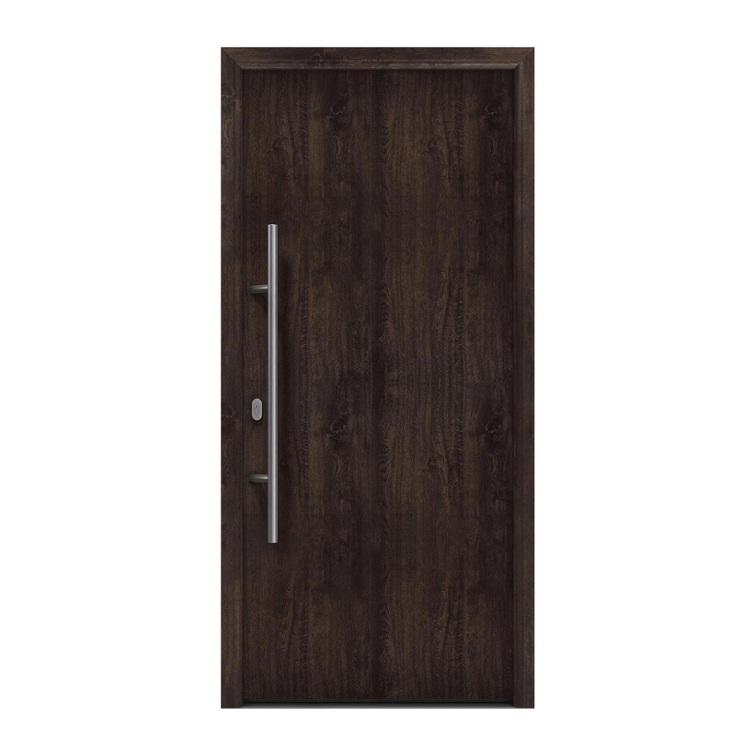 EcoStar Haustür Isopro IP 010 Eiche Dunkel 110 cm x 210 cm DIN L günstig online kaufen