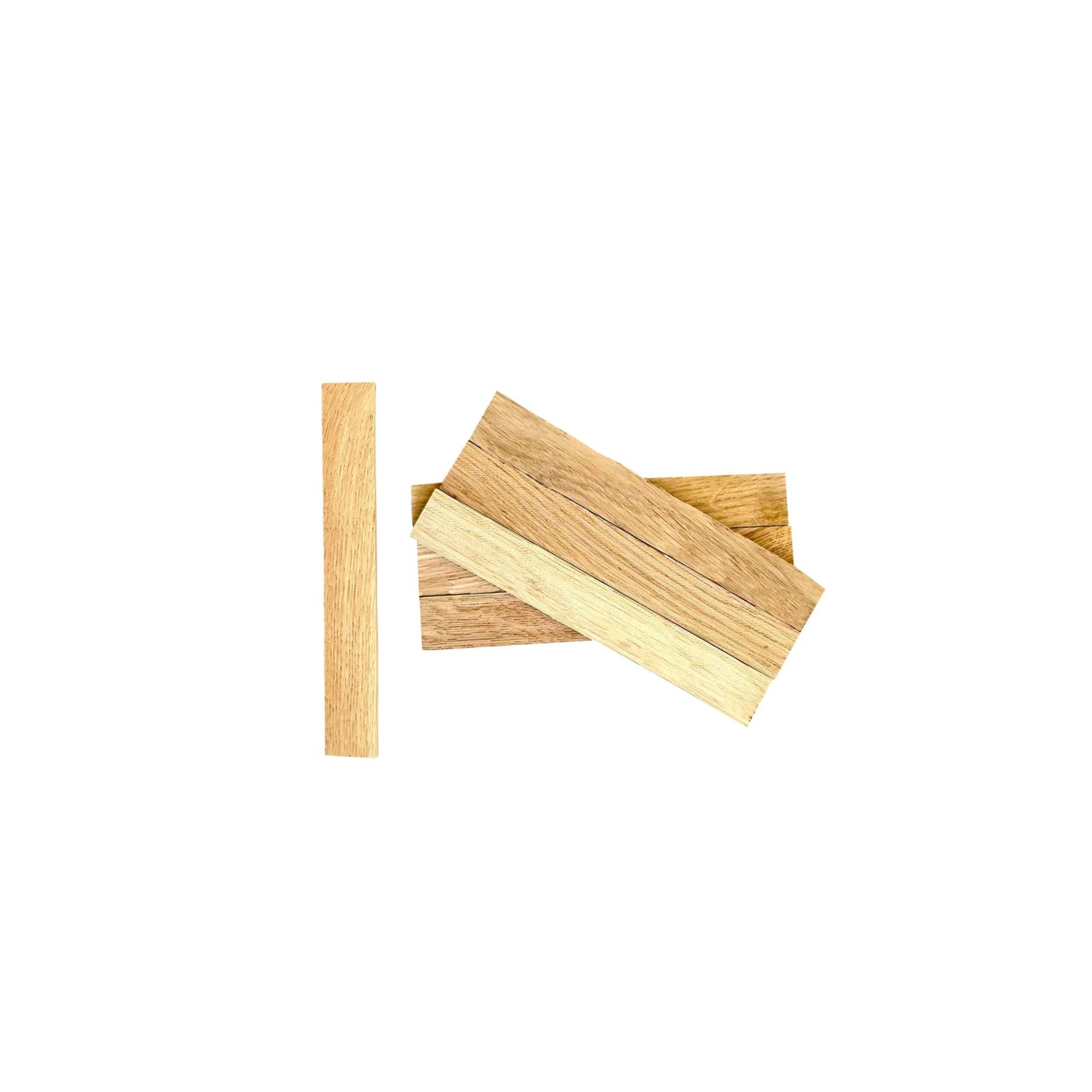 PINI Brennholz Anzünder aus hellem Eichenholz, ideal für Kamin, Grill und Lagerfeuer. Hochwertiges Anmachholz.