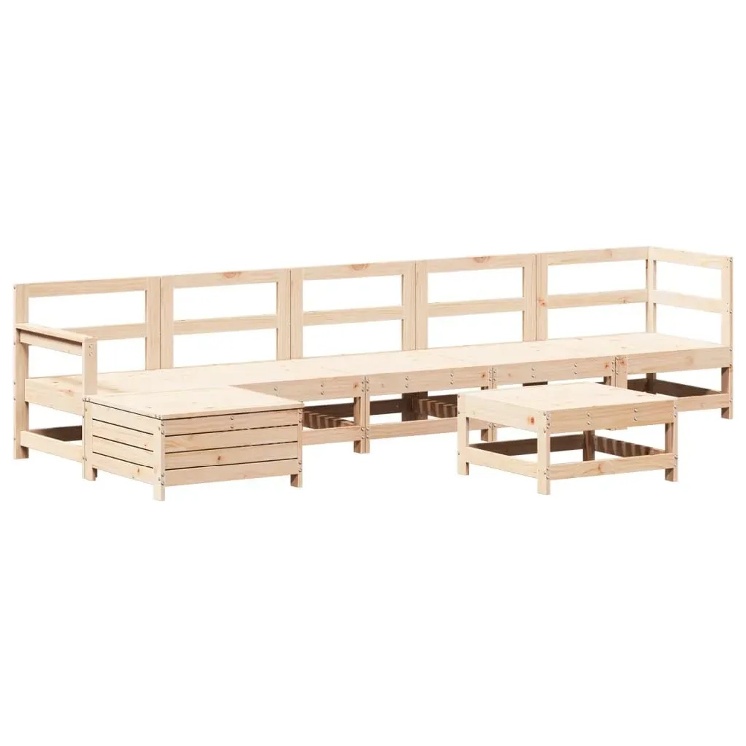vidaXL 7-Tlg Garten-Lounge-Set Massivholz Kiefer 3250616 günstig online kaufen