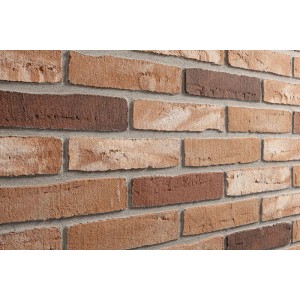 Elabrick Verblender Twente, rot-braun-weiß, 210x50 mm, Mauerwerk-Optik für Innen und Außen.
