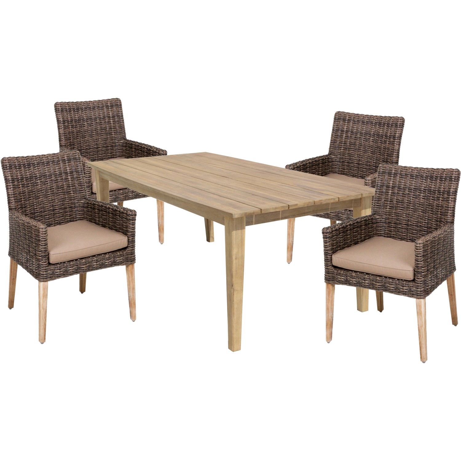 Garden Pleasure Sitzgruppe Norvell/Visalia 190 cm x 89 cm x 280 cm Braun FSC®