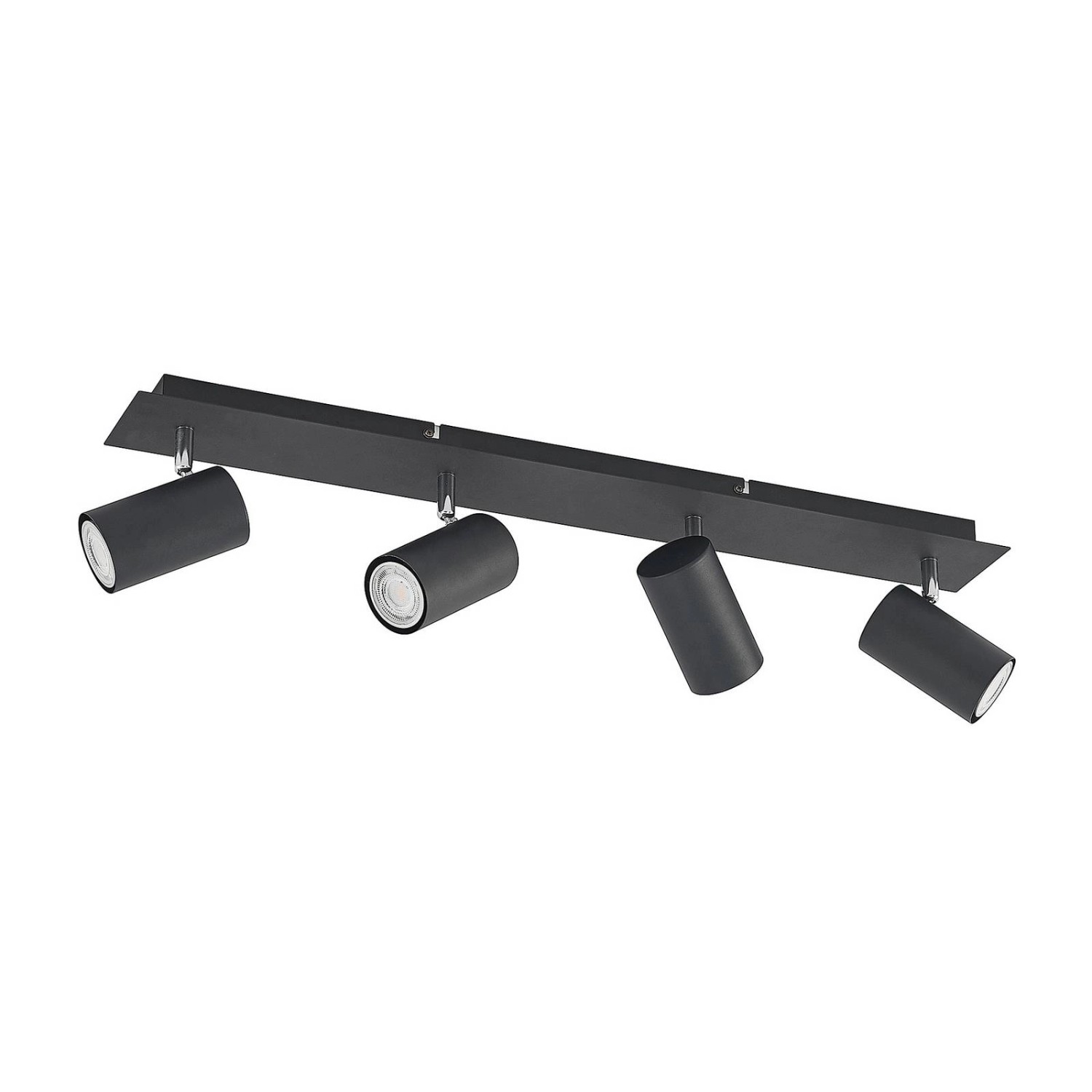 Lindby Strahler Joffrey 9627880 Modern in Schwarz aus Metall 4-flammig GU10 Wohnzimmerleuchte