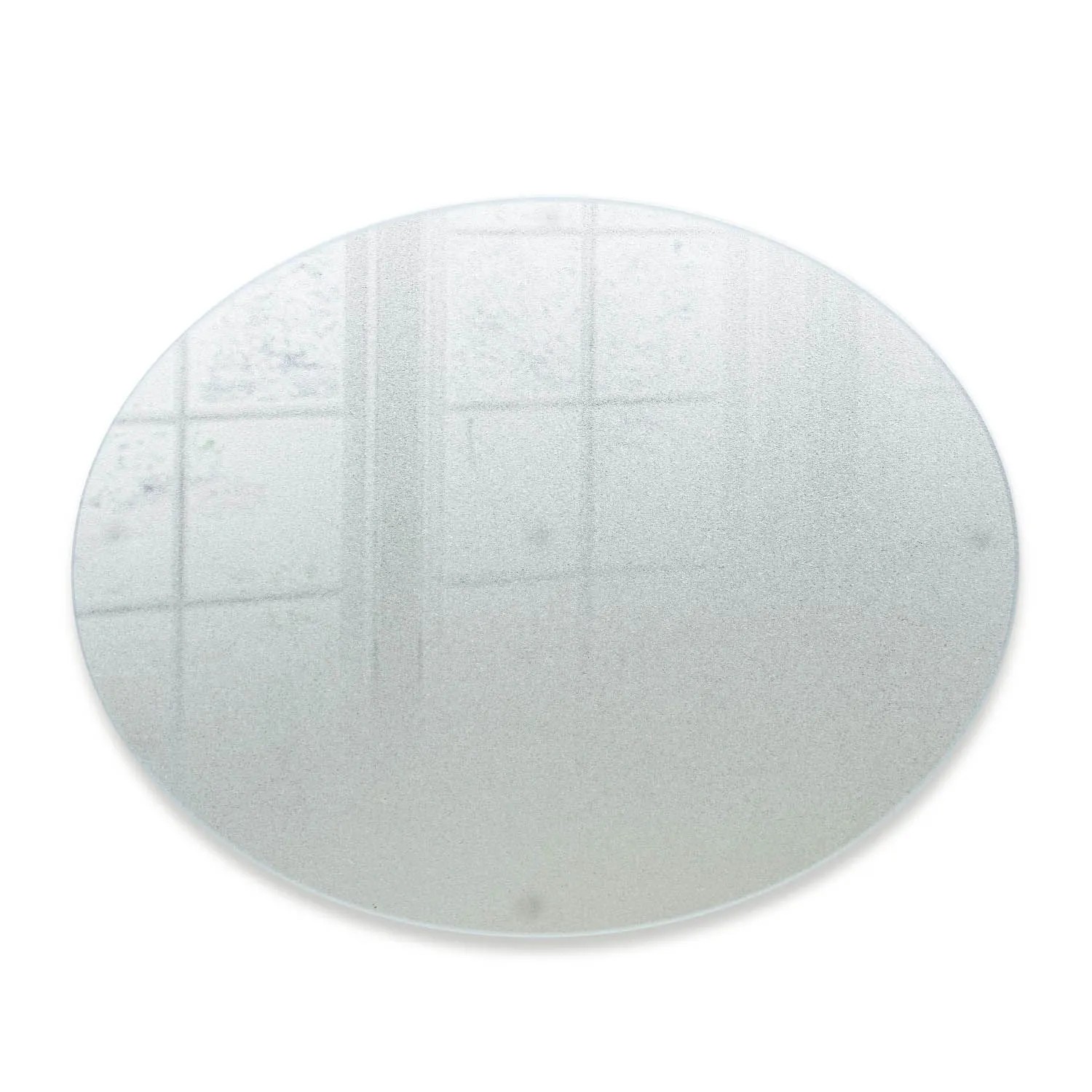 Tulup Schneidebrett Halbdurchsichtiges Schneidebrett 40x40 cm Rundes Schneidebrett Satiniertes Glasschneidebrett