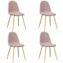 vidaXL Esszimmerstühle 4 Stk Rosa Samt 325683