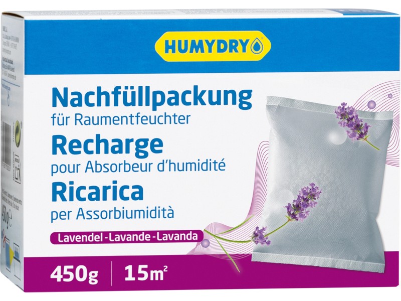 HUMYDRY Smart 450g Luftentfeuchter und Lufterfrischer Lavendel