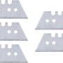 LUX Trapezklingen 0,5 mm, 5 Stück, für Messer. Werkzeugstahl, geeignet für Pappe, PVC, Teppich.