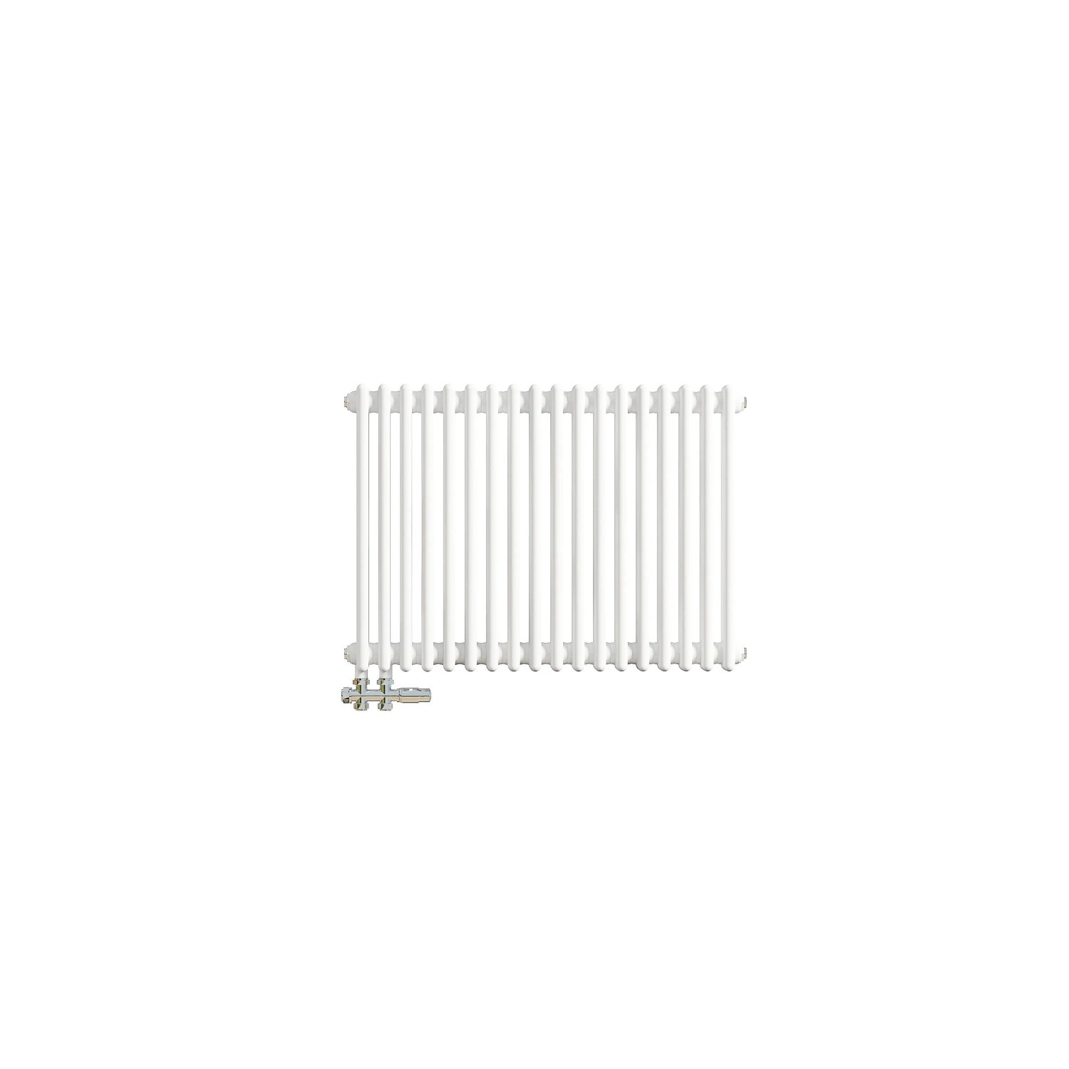 AICA Traditioneller Gusseisenstil 2 Spalten Heizkörper 600 x 830 mm Weiß 914W