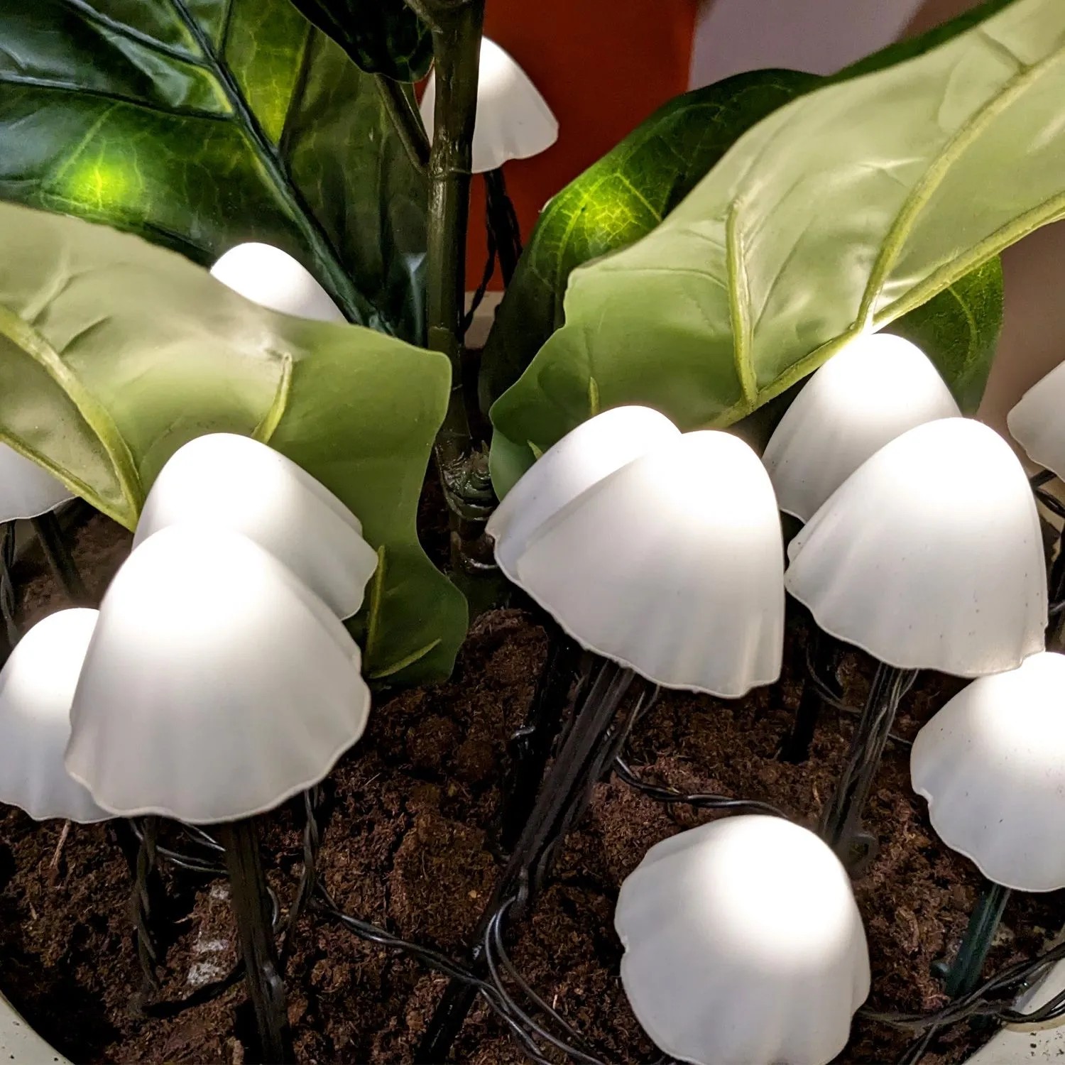 Marelida LED Solar Lichterkette Mini Pilze 10 Gartenstecker Für Garten 8 Funkt Sensor_8