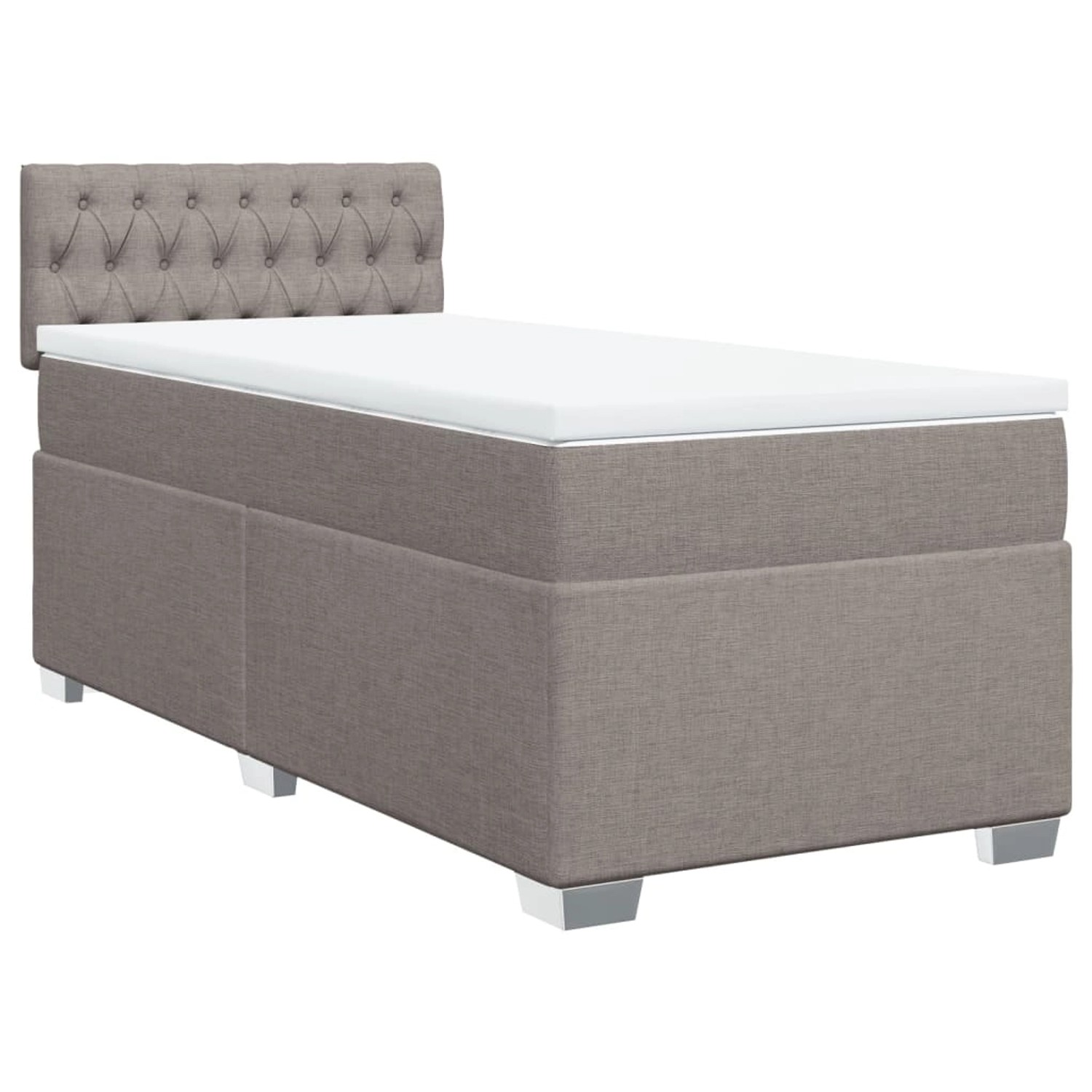 vidaXL Boxspringbett mit Matratze Taupe 90x190 cm Stoff2101686 günstig online kaufen