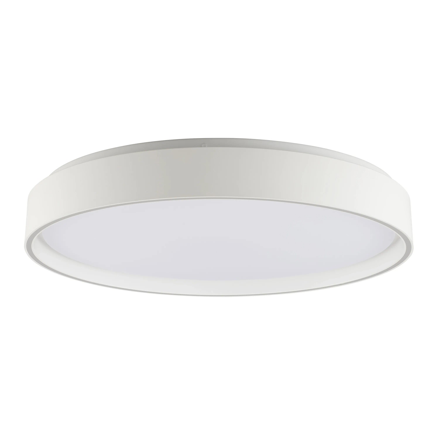 Weiße, runde LED-Deckenleuchte Mona (Ø 49 cm) mit RGB- und CCT-Funktion für smarte Beleuchtung.